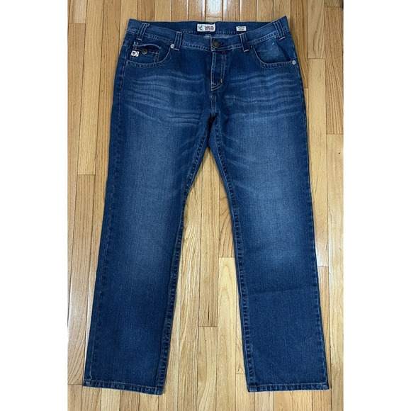 MEK Denim Maldives‎ Bootcut Men's 42X35 Button Fly Blue Jean Vintage Made in USA - Picture 12 of 12
